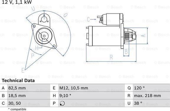 BOSCH 0 986 016 280 - Startér parts5.com