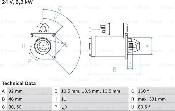 BOSCH 0 986 018 370 - Starter parts5.com