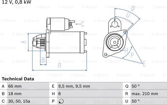 BOSCH 0 986 012 881 - Marş motoru parts5.com