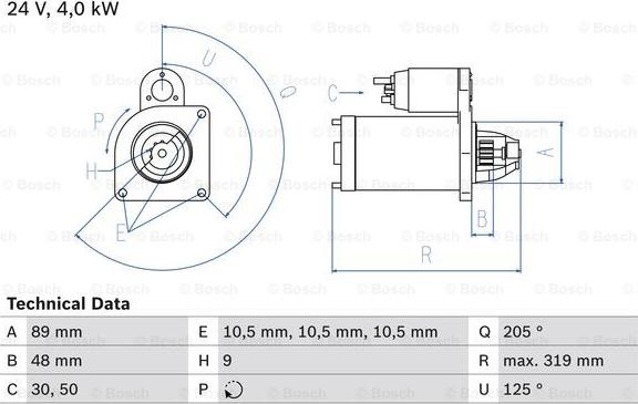 BOSCH 0 986 017 240 - Marş motoru parts5.com