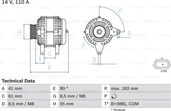 BOSCH 0 986 080 710 - Generator parts5.com