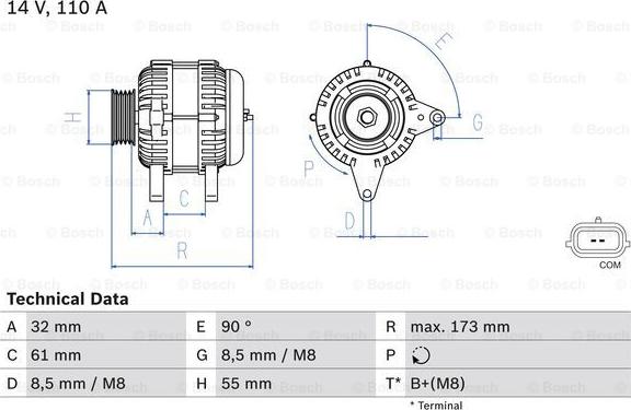 BOSCH 0 986 083 980 - Alternatör parts5.com