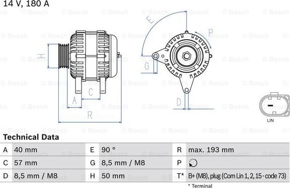 BOSCH 0 986 083 850 - Alternatör parts5.com