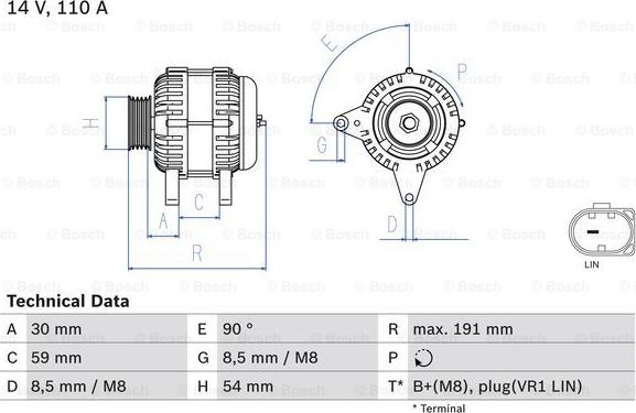 BOSCH 0 986 083 270 - Alternador parts5.com