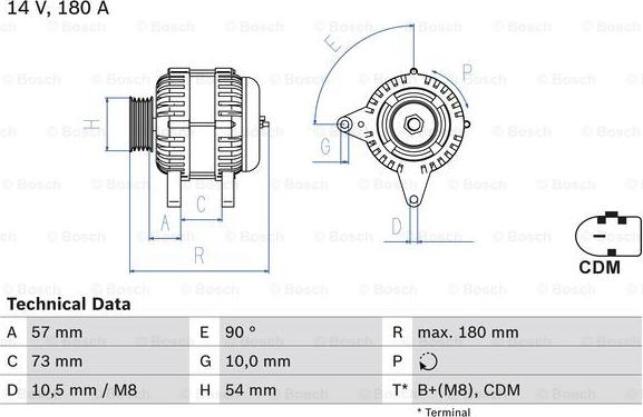 BOSCH 0 986 082 200 - Alternador parts5.com