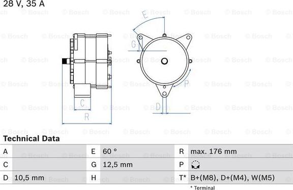 BOSCH 0 986 037 440 - Alternador parts5.com