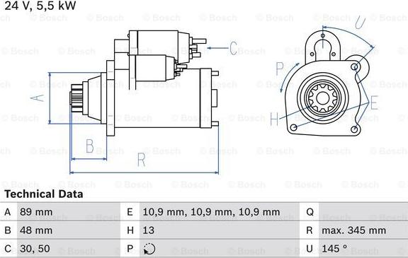 BOSCH 0 986 024 670 - Marş motoru parts5.com