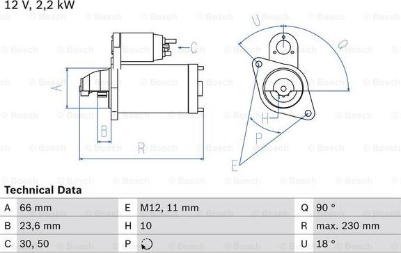 BOSCH 0 986 025 400 - Żtartér parts5.com