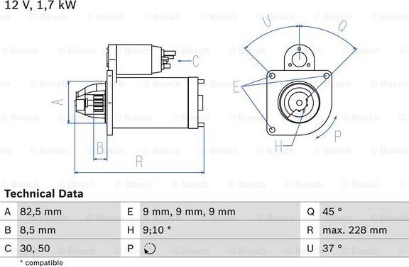 BOSCH 0 986 025 660 - Marş motoru parts5.com