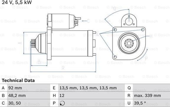 BOSCH 0 986 025 060 - Starter parts5.com