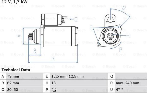 BOSCH 0 986 025 150 - Starter parts5.com