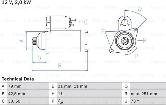 BOSCH 0 986 025 350 - Motor de arranque parts5.com