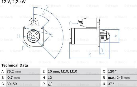 BOSCH 0 986 025 370 - Starter parts5.com