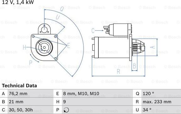 BOSCH 0 986 026 220 - Żtartér parts5.com