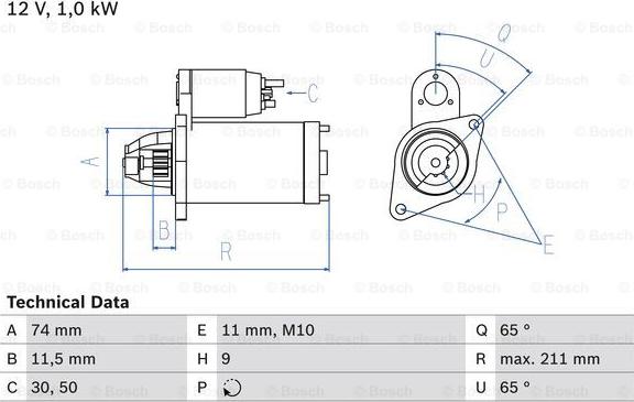 BOSCH 0 986 020 571 - Starter parts5.com