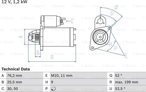 BOSCH 0 986 020 890 - Rozrusznik parts5.com