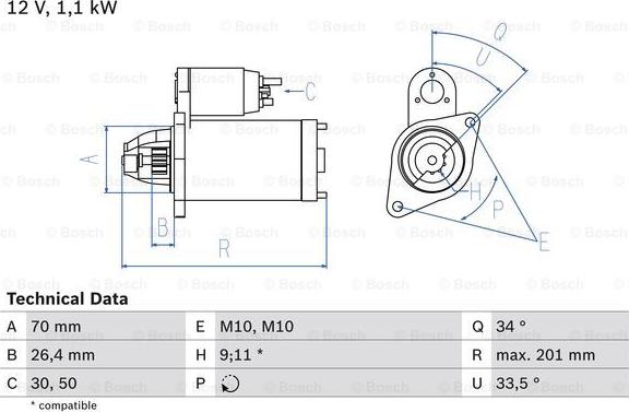 BOSCH 0 986 020 350 - Démarreur parts5.com