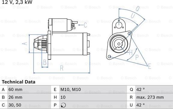 BOSCH 0 986 020 360 - Starter parts5.com