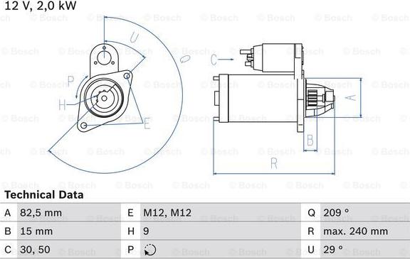 BOSCH 0 986 021 610 - Démarreur parts5.com