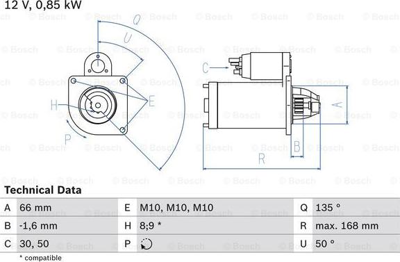 BOSCH 0 986 021 051 - Starter parts5.com