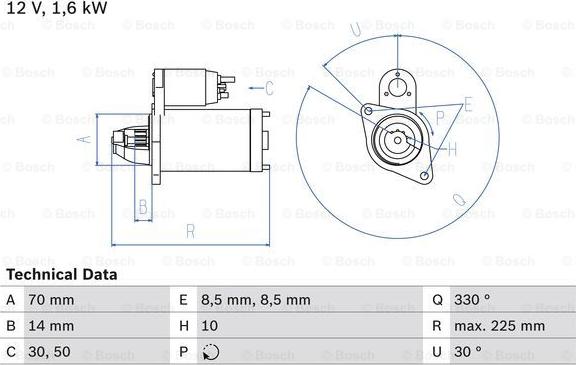 BOSCH 0 986 021 260 - Marş motoru parts5.com