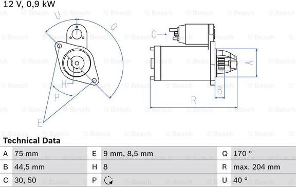 BOSCH 0 986 023 520 - Starter parts5.com