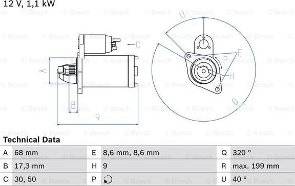 BOSCH 0 986 023 660 - Żtartér parts5.com