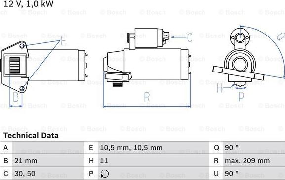 BOSCH 0 986 023 610 - Motor de arranque parts5.com