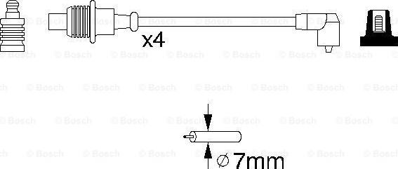 BOSCH 0 986 356 854 - Komplet kablova za paljenje parts5.com