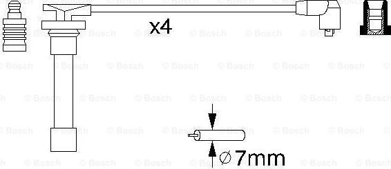 BOSCH 0 986 356 721 - Sada zapaľovacích káblov parts5.com