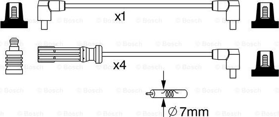 BOSCH 0 986 357 244 - Ignition Cable Kit parts5.com