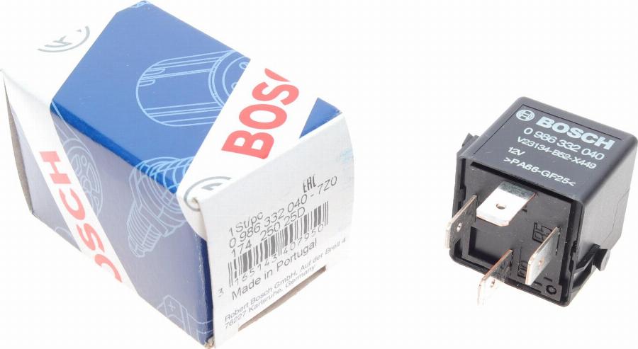 BOSCH 0 986 332 040 - Röle, çalışma akımı parts5.com