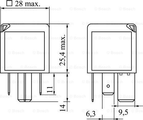 BOSCH 0 986 332 001 - Releu, curent alimentare parts5.com