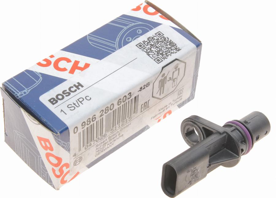 BOSCH 0 986 280 603 - Snímač, poloha vačkového hřídele parts5.com