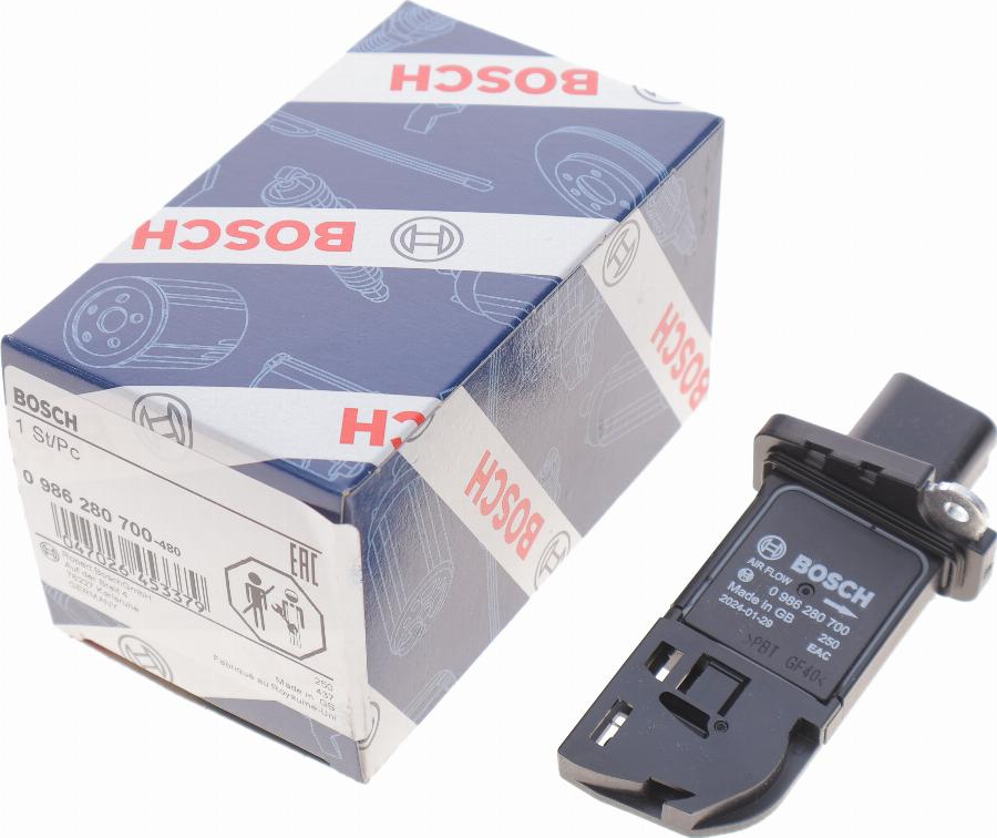 BOSCH 0 986 280 700 - Medidor de la masa de aire parts5.com