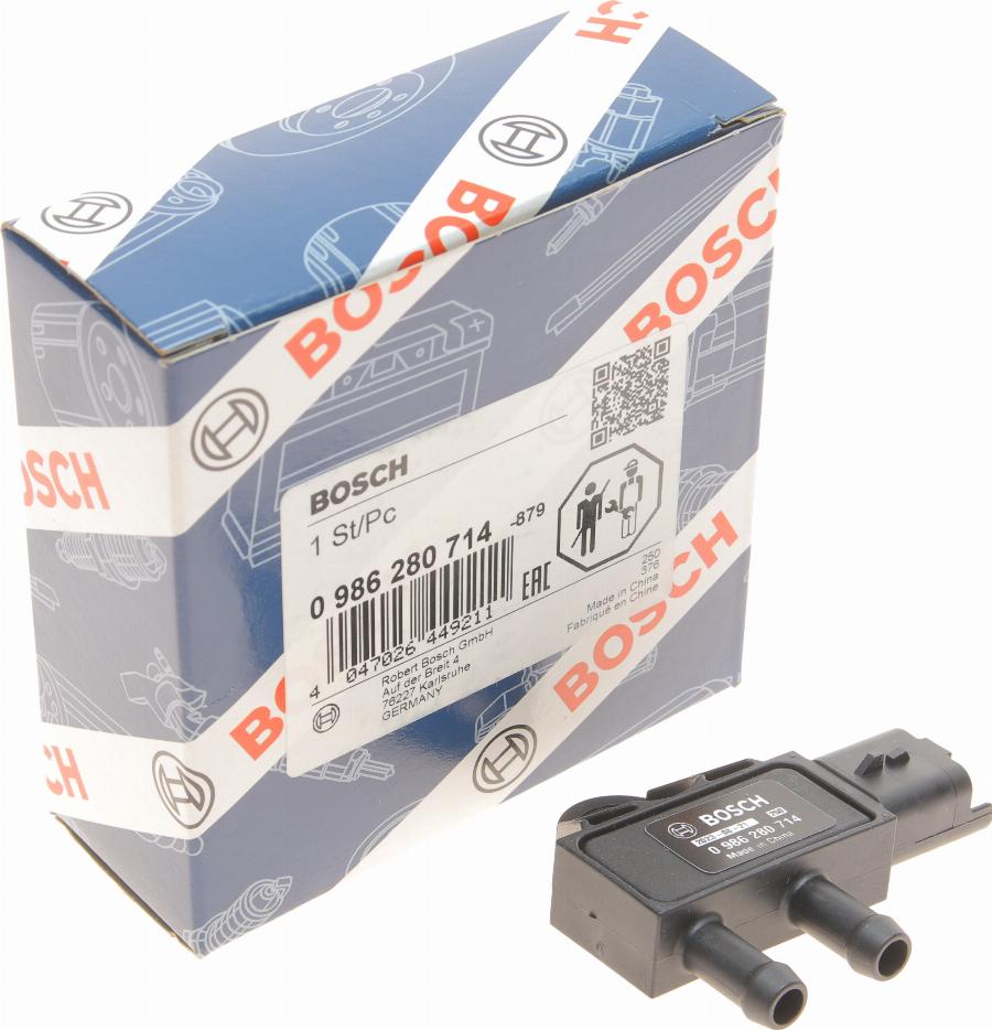 BOSCH 0 986 280 714 - Sensor, presión gas de escape parts5.com