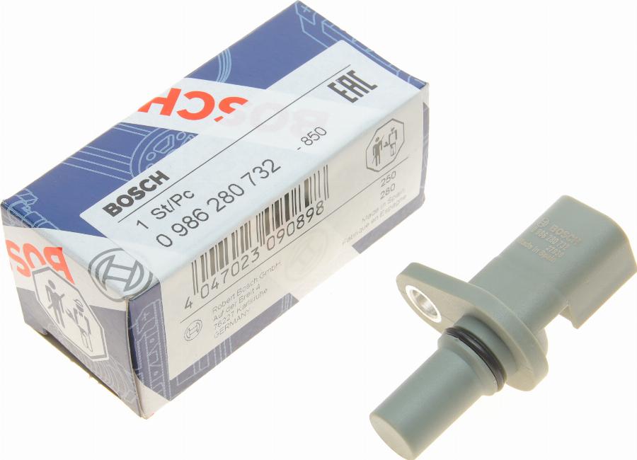 BOSCH 0 986 280 732 - Senzor,pozitie ax cu came parts5.com