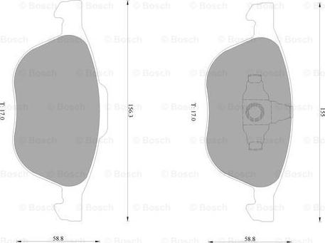 BOSCH 0 986 AB1 005 - Brake Pad Set, disc brake parts5.com