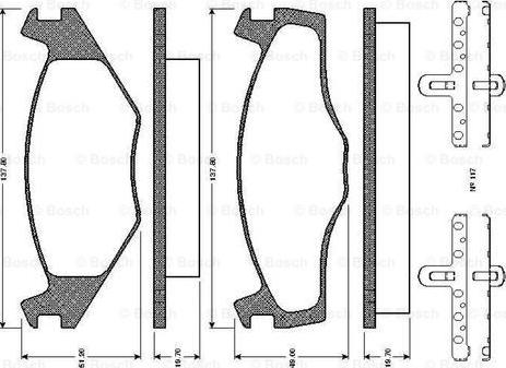 BOSCH 0 986 TB2 090 - Fékbetétkészlet, tárcsafék parts5.com