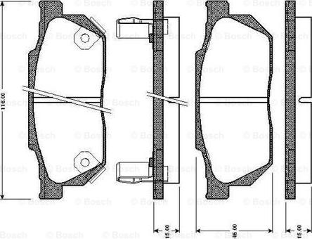 BOSCH 0 986 TB2 103 - Juego de pastillas de freno parts5.com