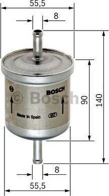 BOSCH 0 450 905 280 - Filtro combustible parts5.com