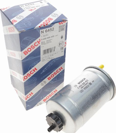 BOSCH 0 450 906 452 - Filtro combustible parts5.com