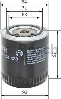 BOSCH 0 451 103 038 - Õlifilter parts5.com