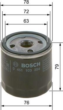 BOSCH 0 451 103 354 - Φίλτρο λαδιού parts5.com