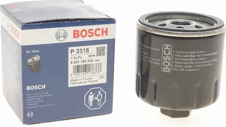 BOSCH 0 451 103 318 - Olajszűrő parts5.com