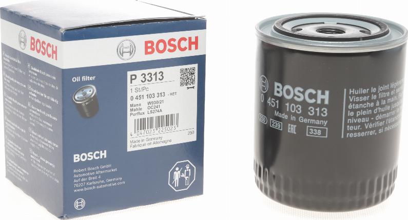 BOSCH 0 451 103 313 - Масляный фильтр parts5.com