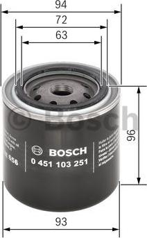 BOSCH 0 451 103 251 - Φίλτρο λαδιού parts5.com