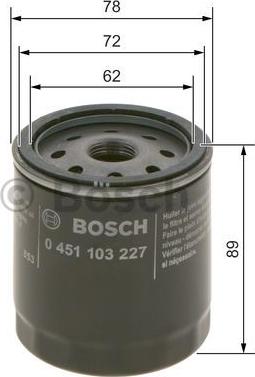 BOSCH 0 451 103 227 - Filtr oleju parts5.com