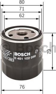 BOSCH 0 451 102 056 - Öljynsuodatin parts5.com