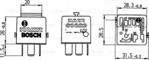 BOSCH 0 332 019 456 - Relé, corriente de trabajo parts5.com